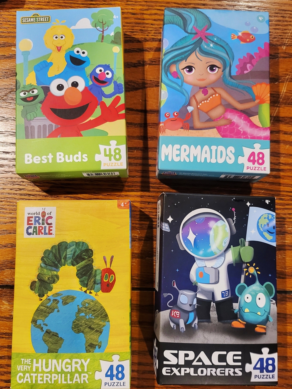 Lot of 4 Children's Jigsaw Puzzles (48 Pieces Each) - Ages 4+